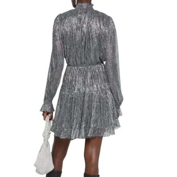 NWT O.P.T Lluvia Dress Silver Medium - Picture 2 of 14